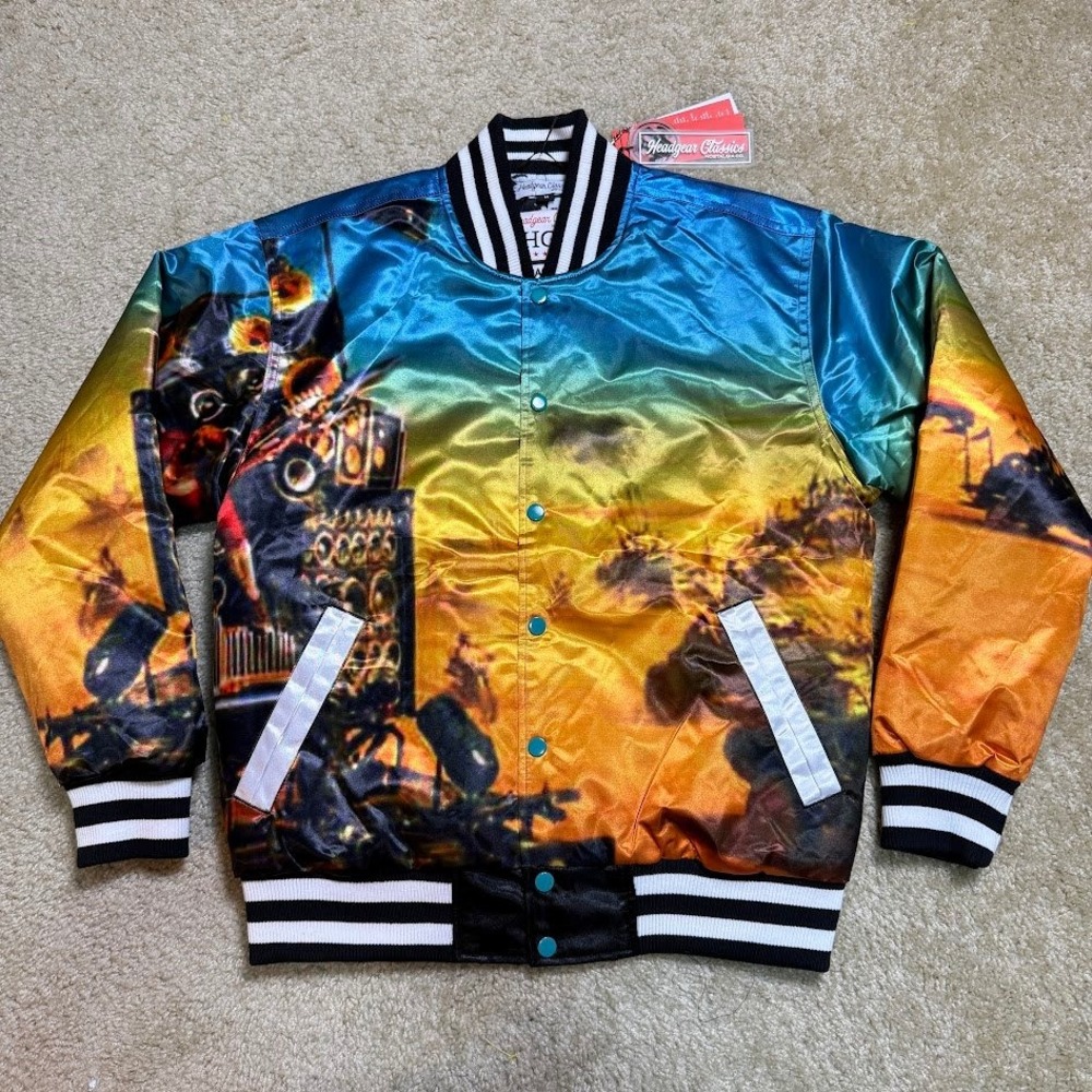 New Headgear Classics Mad Max Fury Road Satin Jacket Multicolor Size M Varsity
